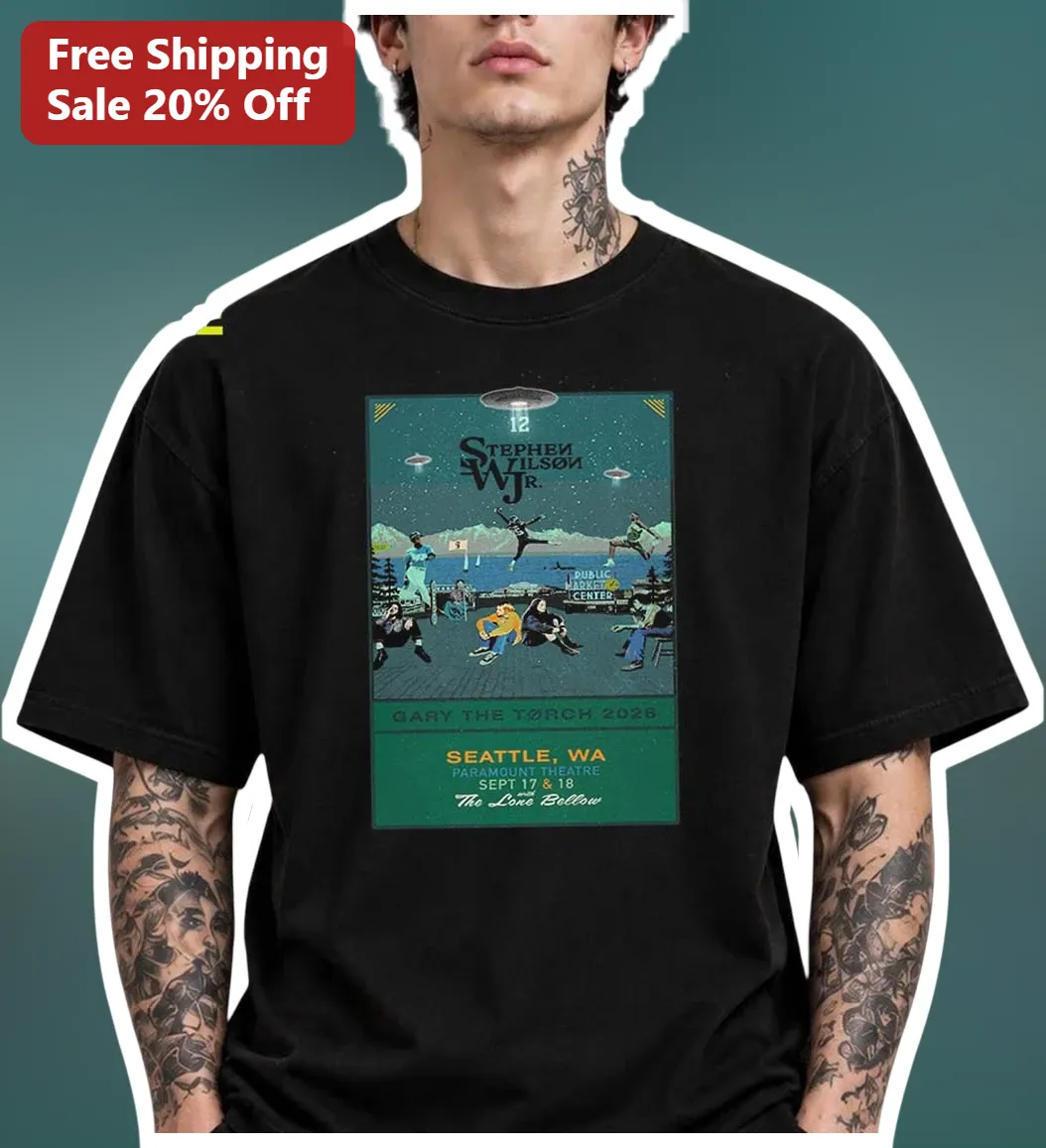 Stephen Wilson Jr. Tee Vintage Concert Poster Graphic Shirt for Fans