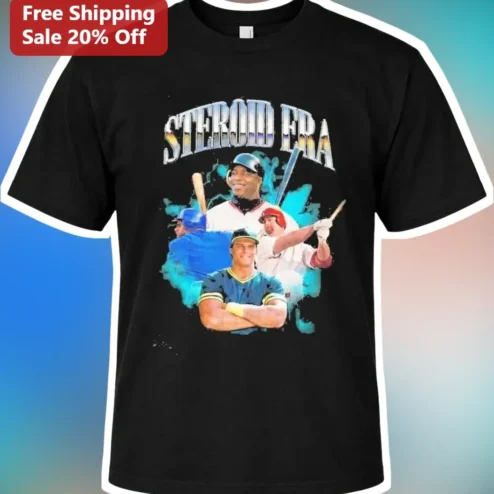 Steroid Era Baseball Graphic Tee Barry Bonds Mark McGwire Sammy Sosa A-Rod Vintage Sports Fan Shirt