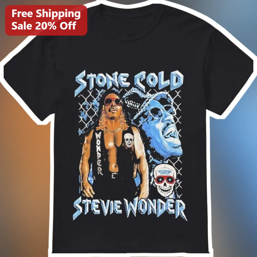 Stone Cold Stevie Wonder Graphic Tee Heavy Metal Parody Music Gift