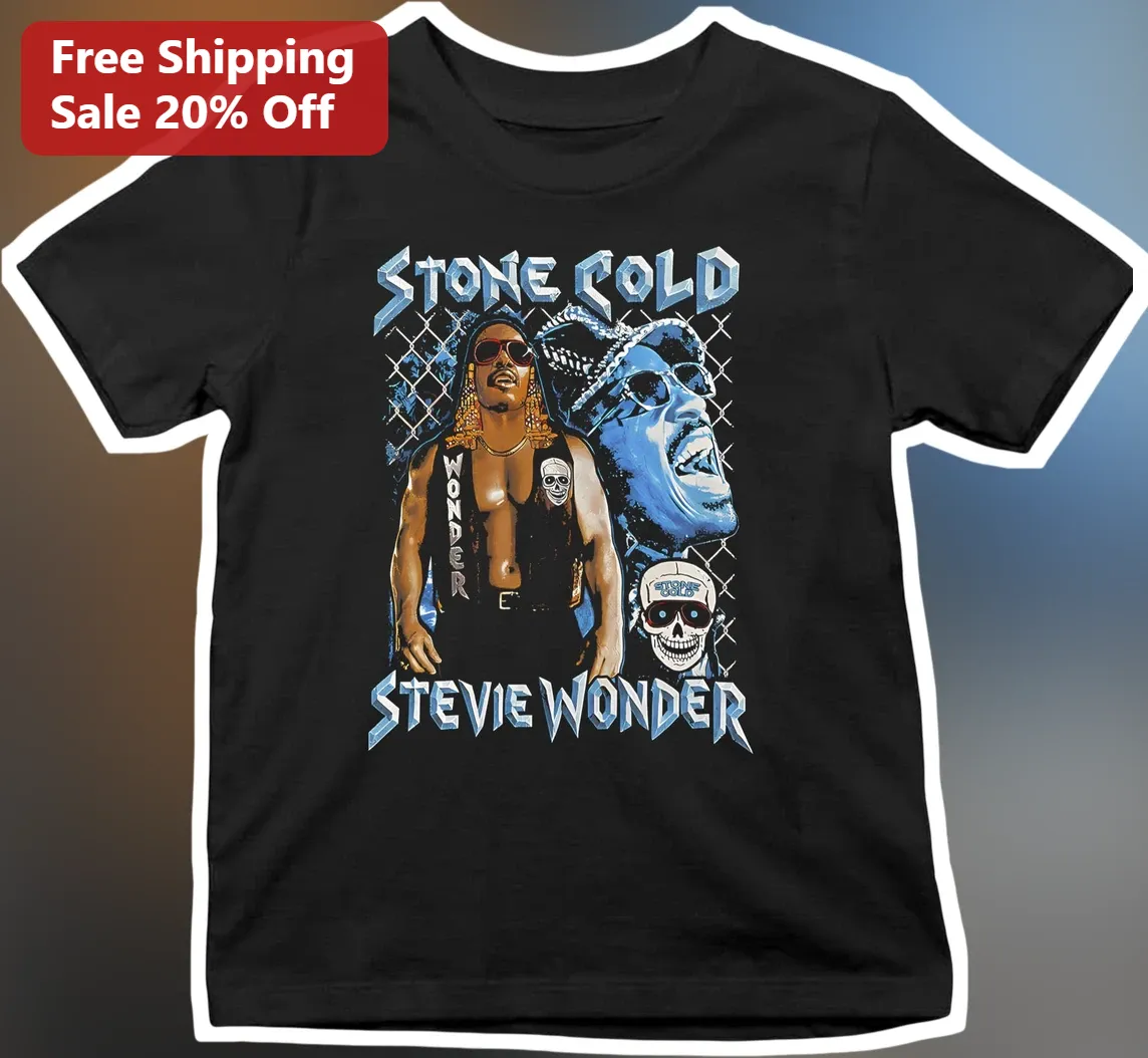 Stone Cold Stevie Wonder Graphic Tee Music Icon Tribute Shirt for Fans