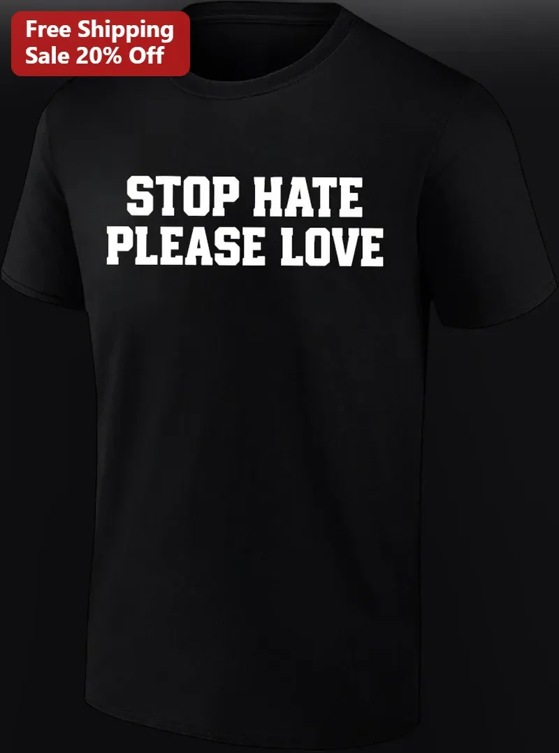 Stop Hate Please Love Tee Anti-Hate S.H.P.L Graphic Shirt for Social Justice Activists