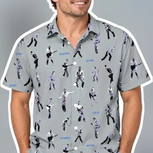 Stop Making Sense Talking Heads Button Up Shirt Retro New Wave Music Gift