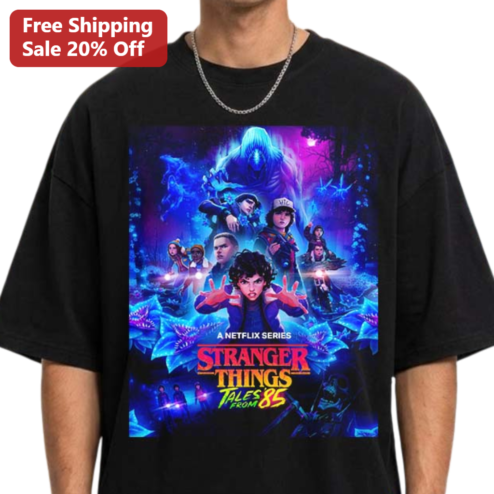 Stranger Things Tales From 85 Tee, Retro 80s Sci-Fi TV Series Graphic Shirt Gift for Fans