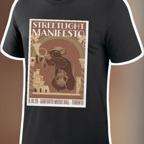 Streetlight Manifesto Vintage Concert Poster Graphic Tee Ska Punk Band Merch