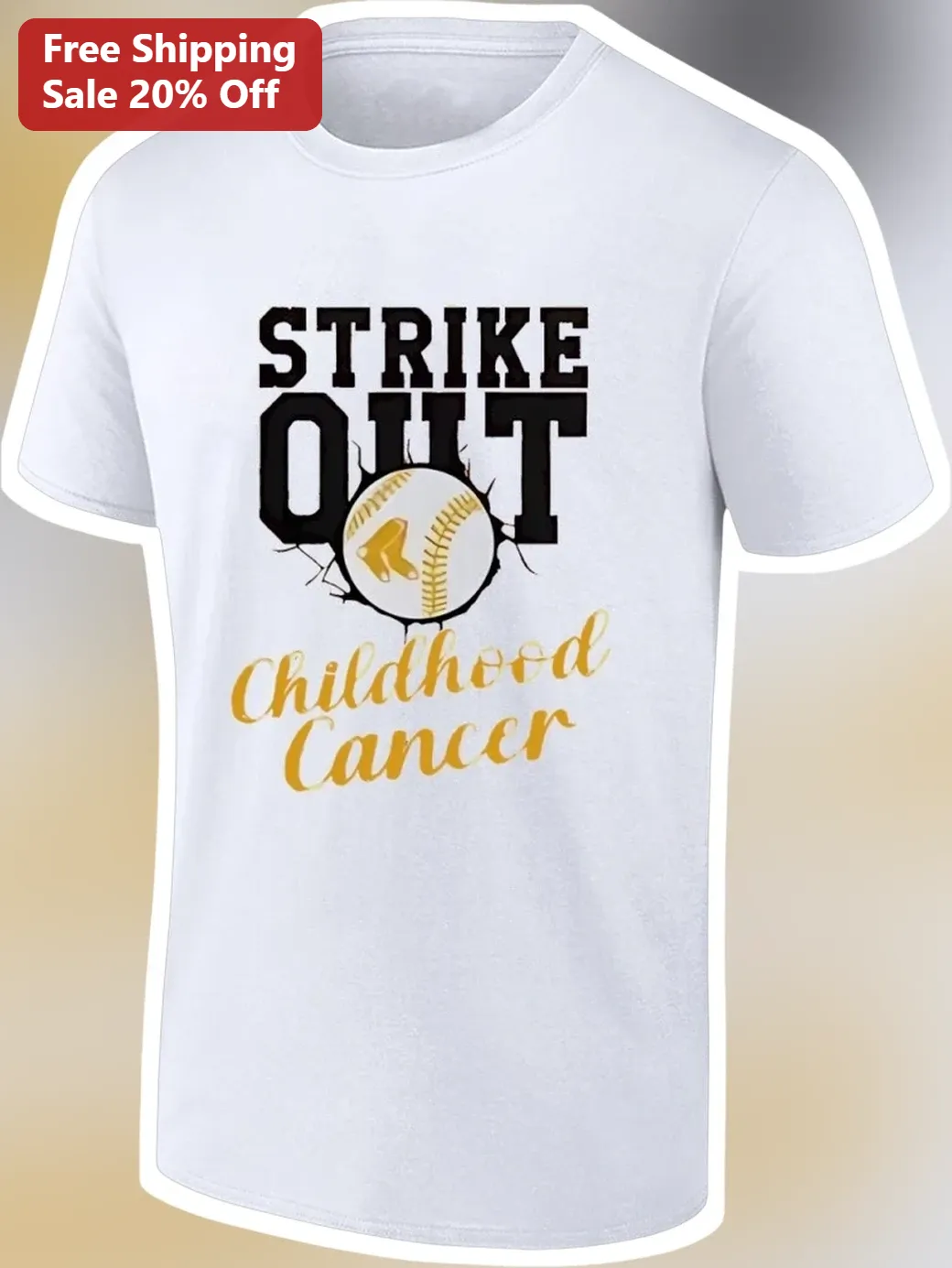Strike Out Childhood Cancer Awareness Baseball Tee
