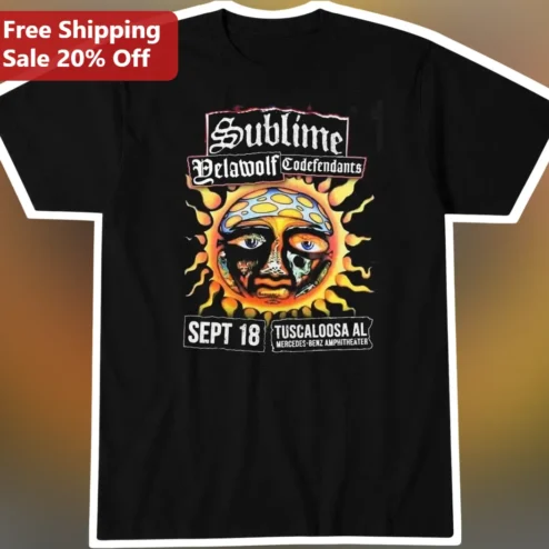 Sublime Yelawolf Codefendants Tuscaloosa Mercedes-Benz Amphitheater Concert Tee