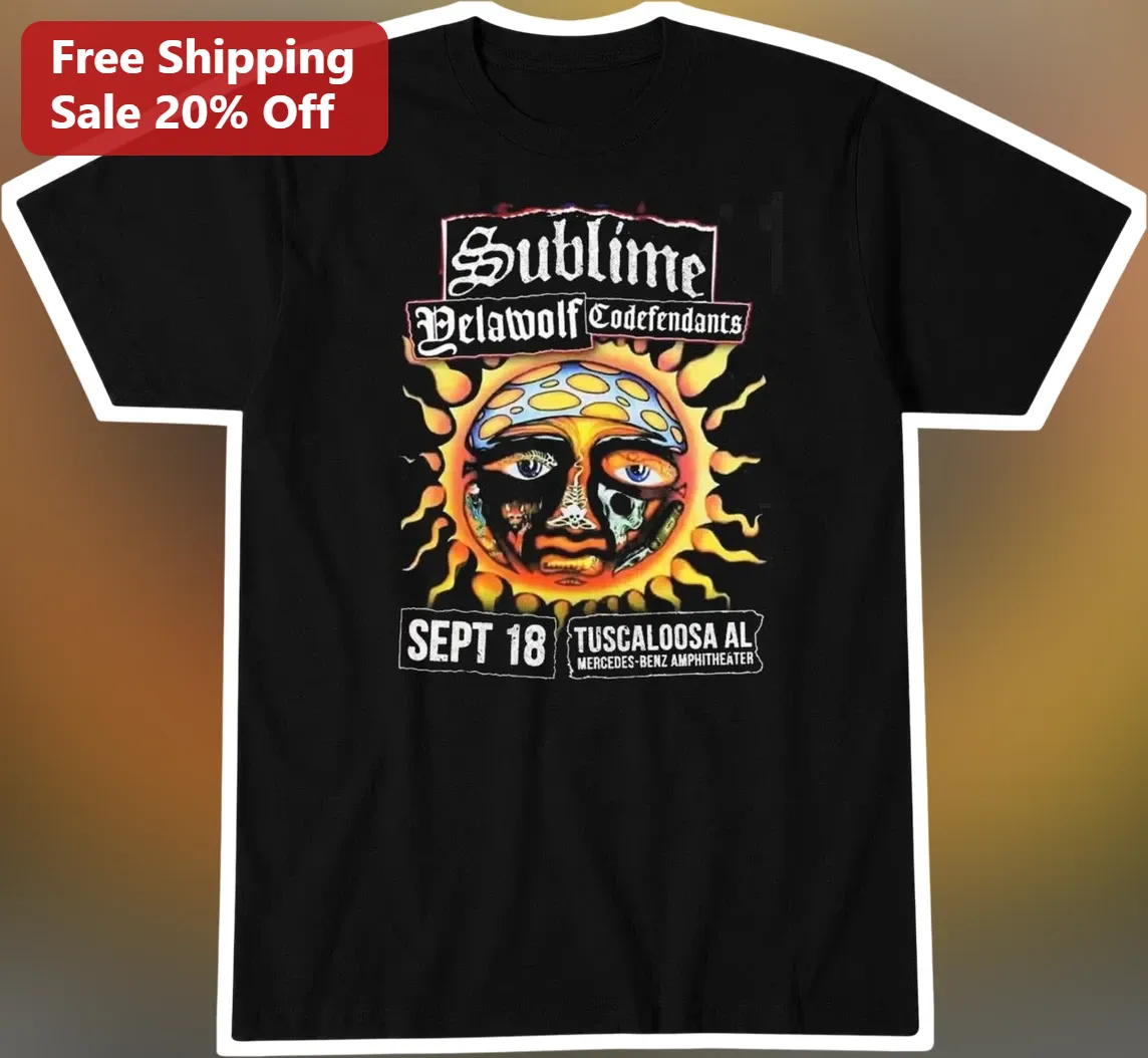 Sublime Yelawolf Codefendants Tuscaloosa Mercedes-Benz Amphitheater Concert Tee