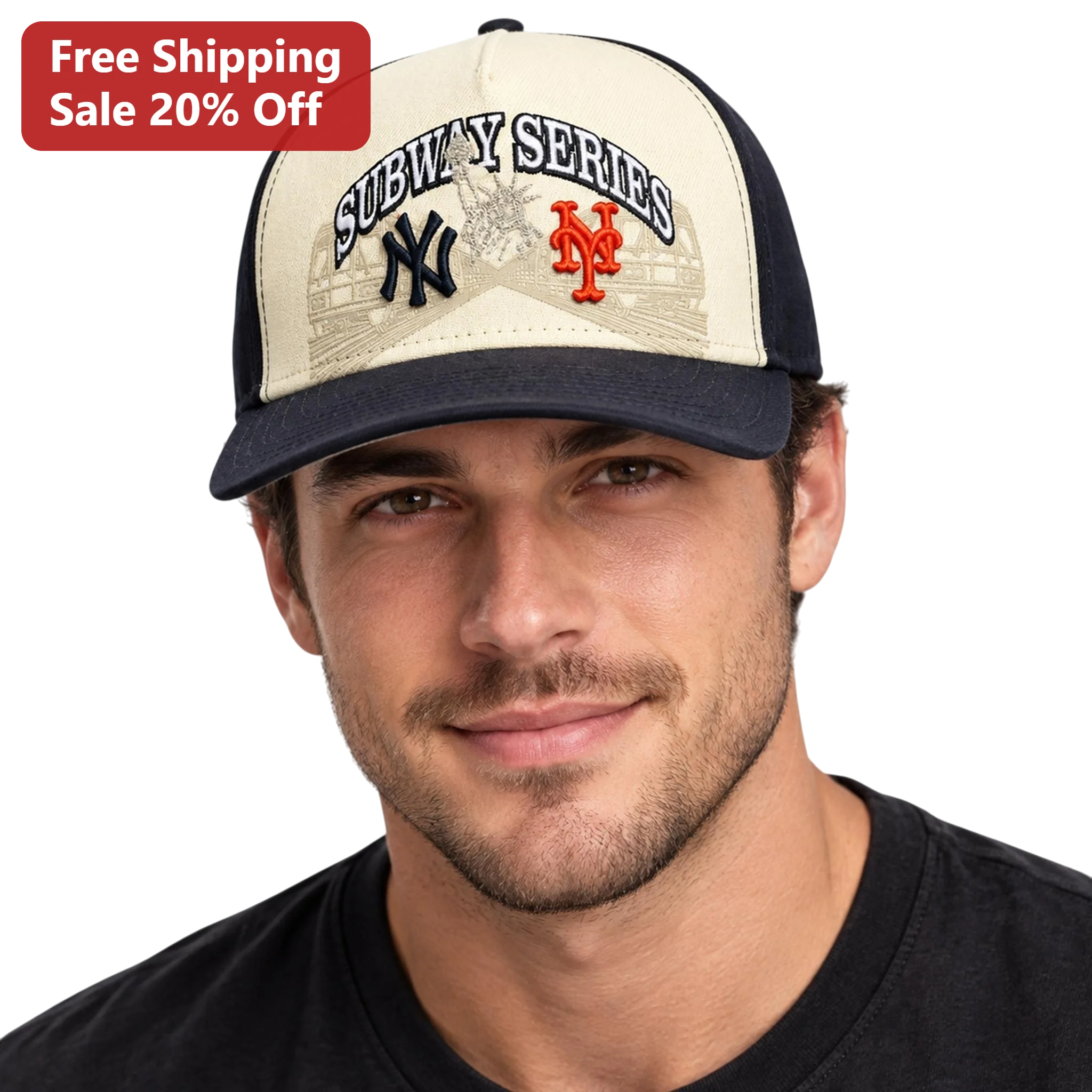 Subway Series Hat New York Yankees vs Mets Trucker Cap Vintage MLB Fan Gear