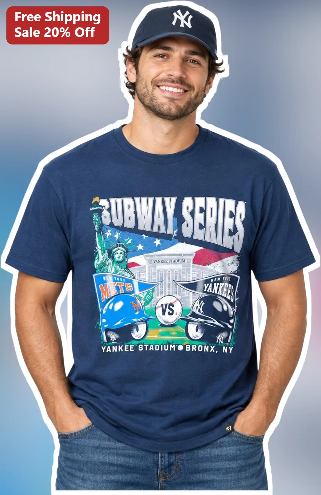 Subway Series Mets Vs Yankees Yankee Stadium Bronx NY Vintage Graphic Tee