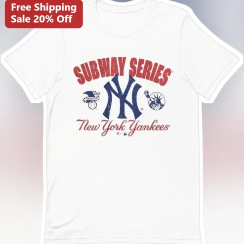 Subway Series New York Yankees Vintage Graphic Tee MLB Baseball Fan Apparel