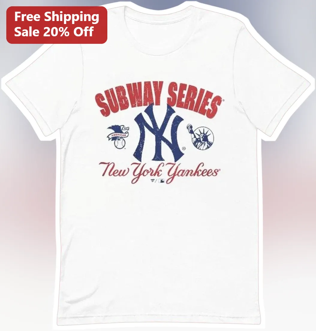 Subway Series New York Yankees Vintage Graphic Tee MLB Baseball Fan Apparel