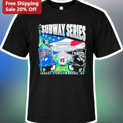 Subway Series Tee New York Yankees Vs Mets Baseball Rivalry Graphic Shirt