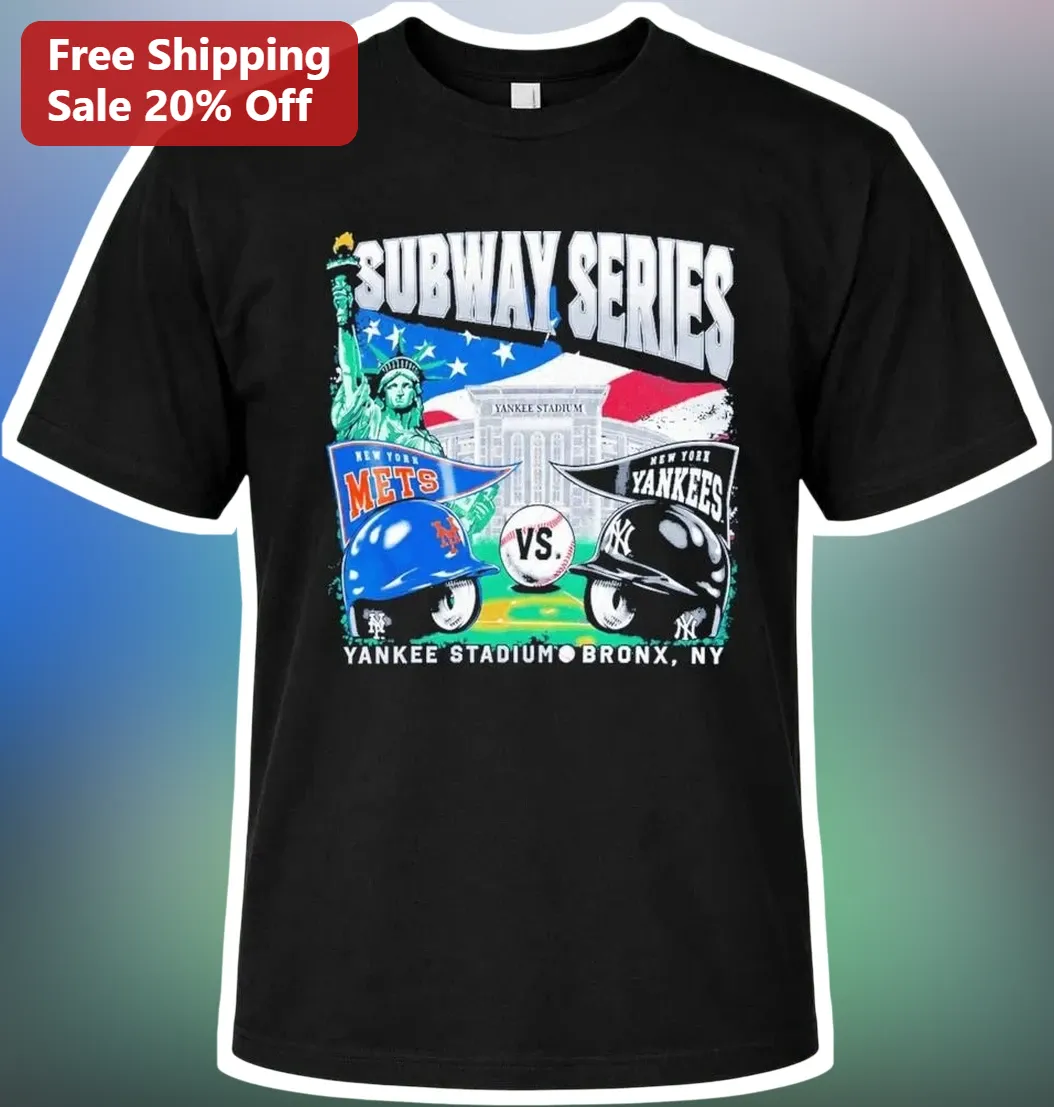 Subway Series Tee New York Yankees Vs Mets Baseball Rivalry Graphic Shirt