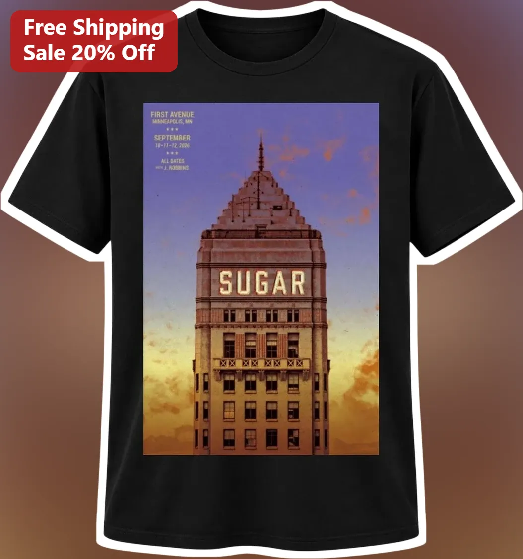 SUGAR Tee Vintage Concert Poster Graphic Shirt Jack Robbins Merch Retro Indie Rock Apparel