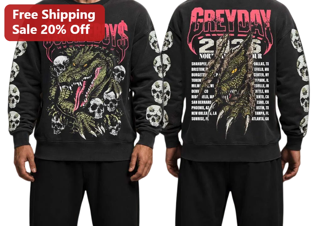 Suicideboys Greyday Sweatshirt G59 Records Horrorcore Rap Merch Black Crewneck