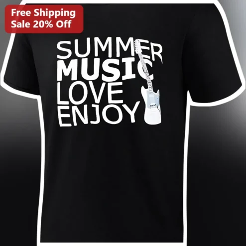 Summer Music Love Enjoy Graphic Tee for Festival Lovers