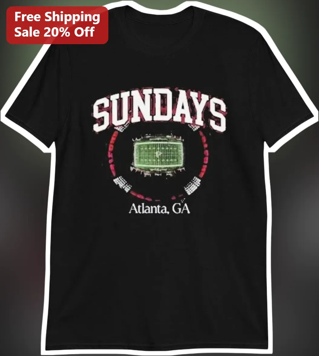 SUNDAYS Atlanta, GA Vintage Collegiate Football Stadium Graphic Tee for Men Women