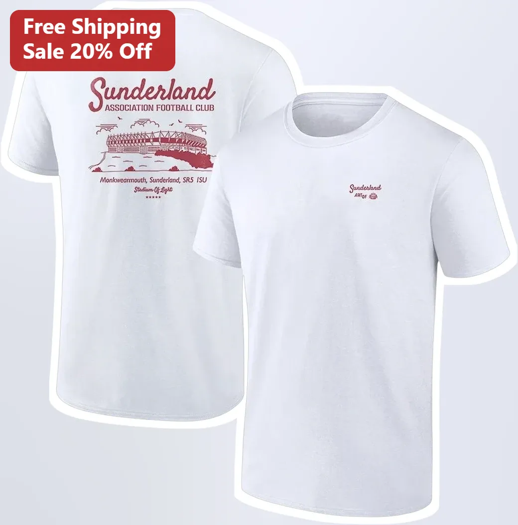 Sunderland Association Football Club Stadium Of Light Tee Vintage Retro Soccer Fan Gift