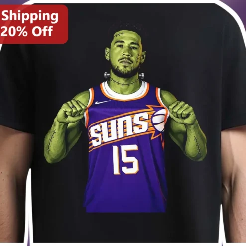 SUNS 15 Devin Booker Frankenstein Phoenix Suns Halloween Graphic Tee