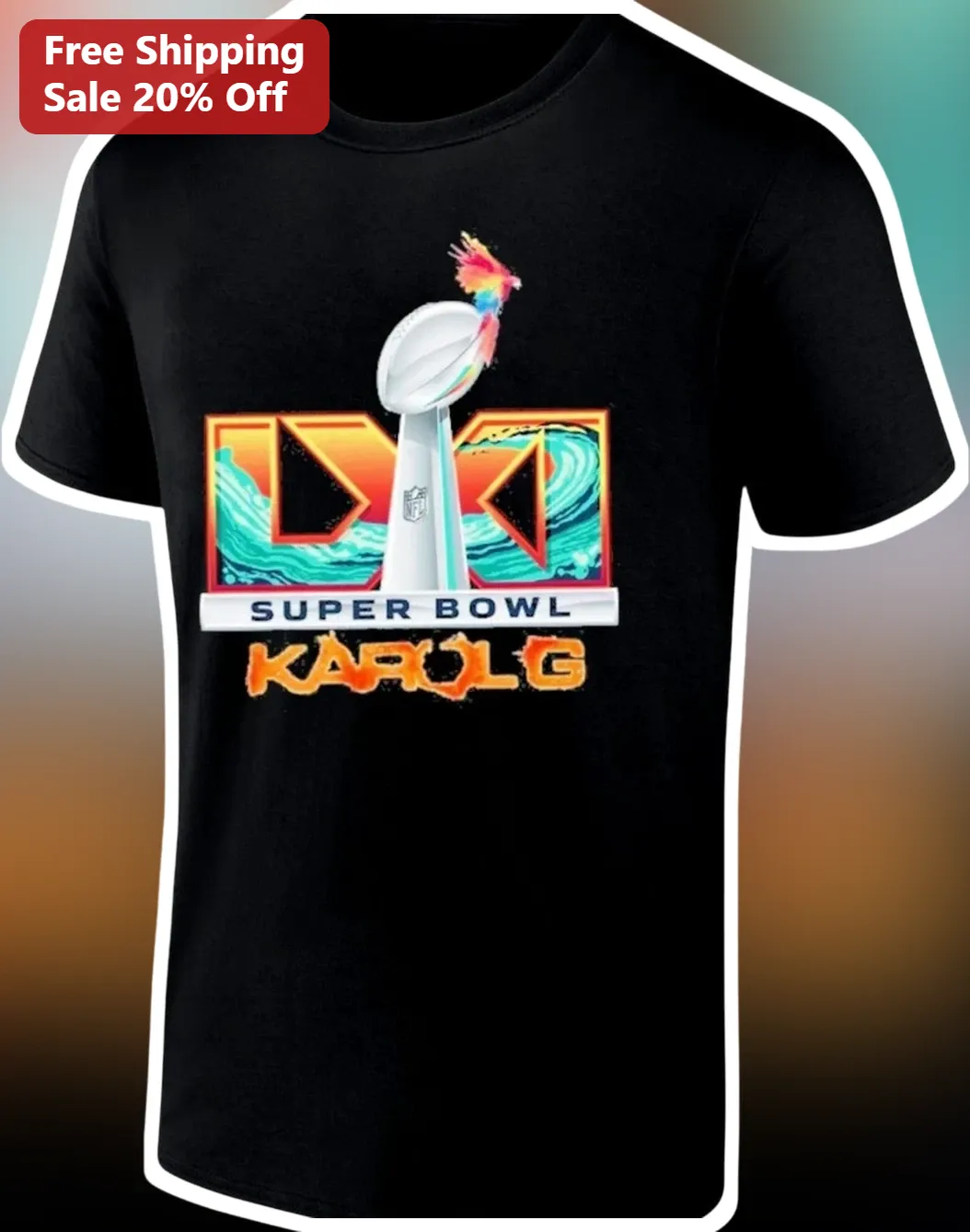Super Bowl Tee Vince Lombardi Trophy Graphic Shirt For Football Fans Game Day Apparel