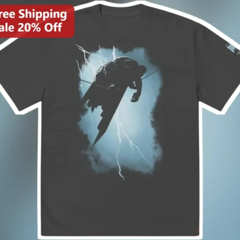 Superman Tee Man of Steel Flying Silhouette Lightning Storm Graphic T-Shirt for Men Women DC Comics Fans
