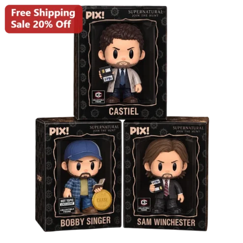 Supernatural Join the Hunt Figure Castiel Bobby Singer Sam Winchester Collectible Vinyl Toy