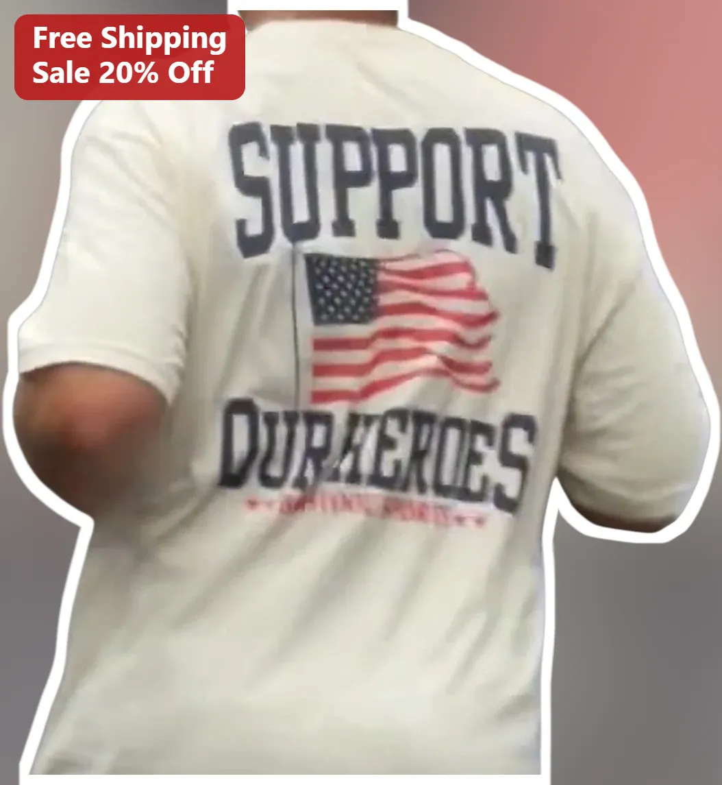 Support Our Heroes Patriotic American Flag Tee for Military Veterans and First Responders