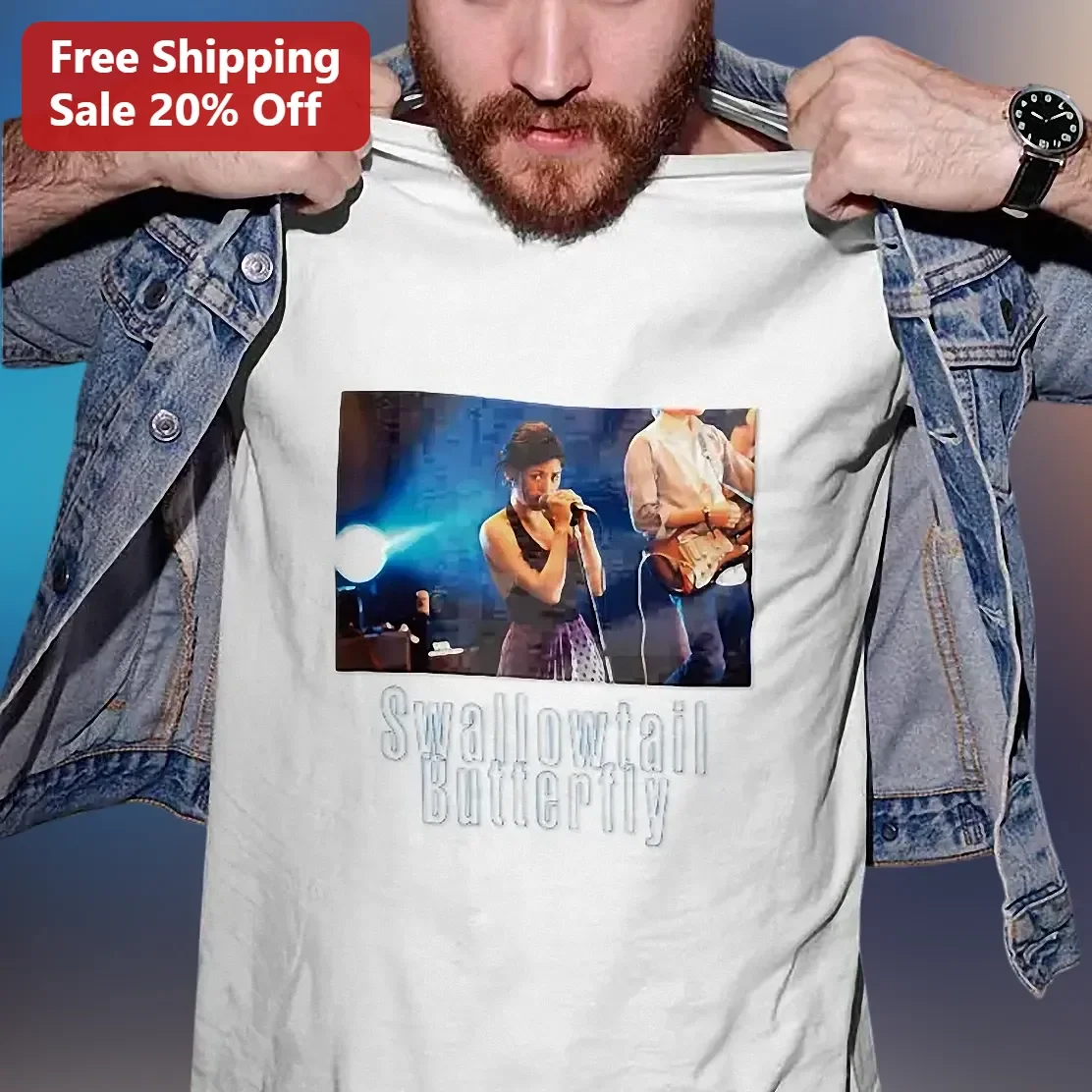 Swallowtail Butterfly Charli XCX Graphic Tee Y2K Indie Sleaze Concert Merch
