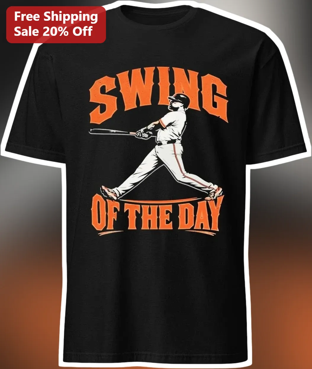 Swing Of The Day Tee Vintage Baseball Player Graphic Shirt For Fans