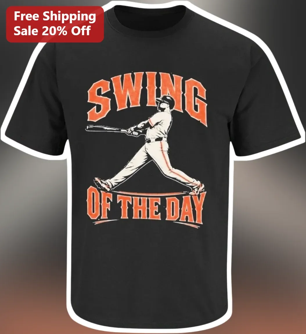 Swing Of The Day Tee Vintage Baseball Player Graphic Shirt For Men Women