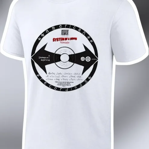 System of a Down Toxicity Album Tracklist Vinyl Graphic Tee