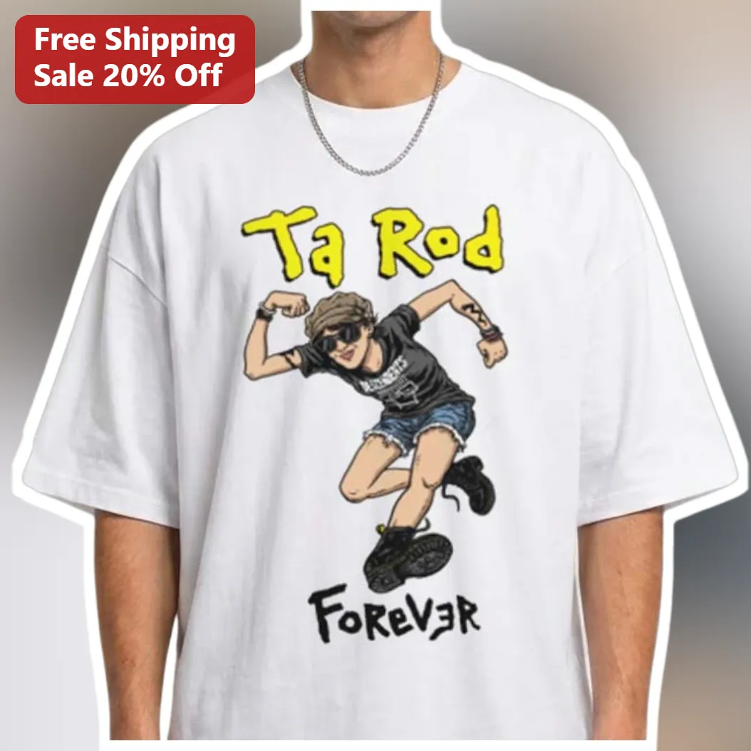 Ta Rod Forever Tee Retro Cartoon Graphic Streetwear T-Shirt for Men and Women