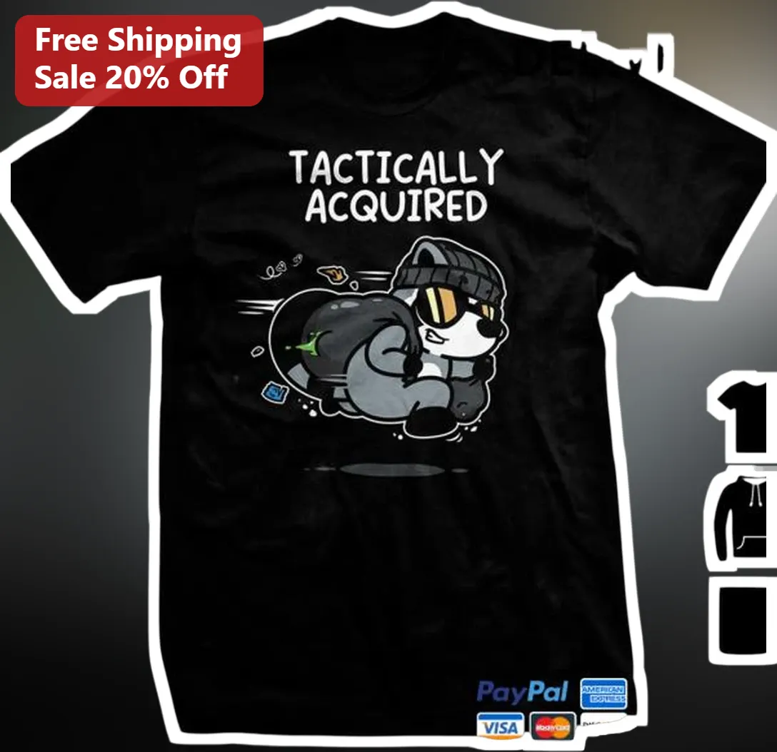 Tactically Acquired Funny Raccoon Meme Tee Gamer Gift