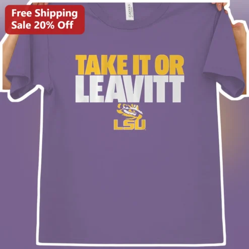Take It Or Leavitt Tee Funny Surname Pun Graphic T-Shirt Gift For Men Women
