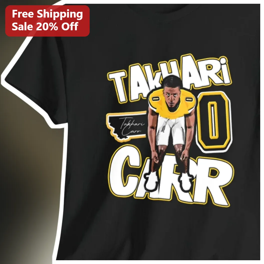 Takhari Carr Montana State Bobcats Football Player Graphic Tee