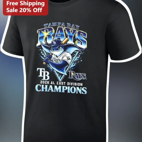 Tampa Bay Rays 2026 AL East Division Champions Tee Raymond Ray Mascot Baseball Fan Gift