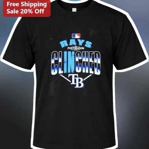 Tampa Bay Rays Postseason 2020 Clinched Tee Baseball Fan Gift