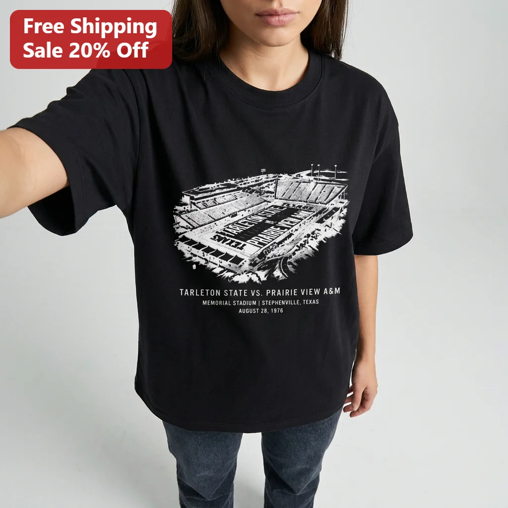 Tarleton State vs Prairie View A&M 1976 Football Tee, Memorial Stadium Stephenville Texas Vintage College Game Day Shirt Gift for Alumni Fans