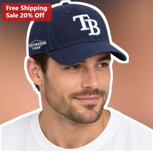 TB Postseason 2026 Cap Tampa Bay Rays Playoff Hat MLB Fan Gear