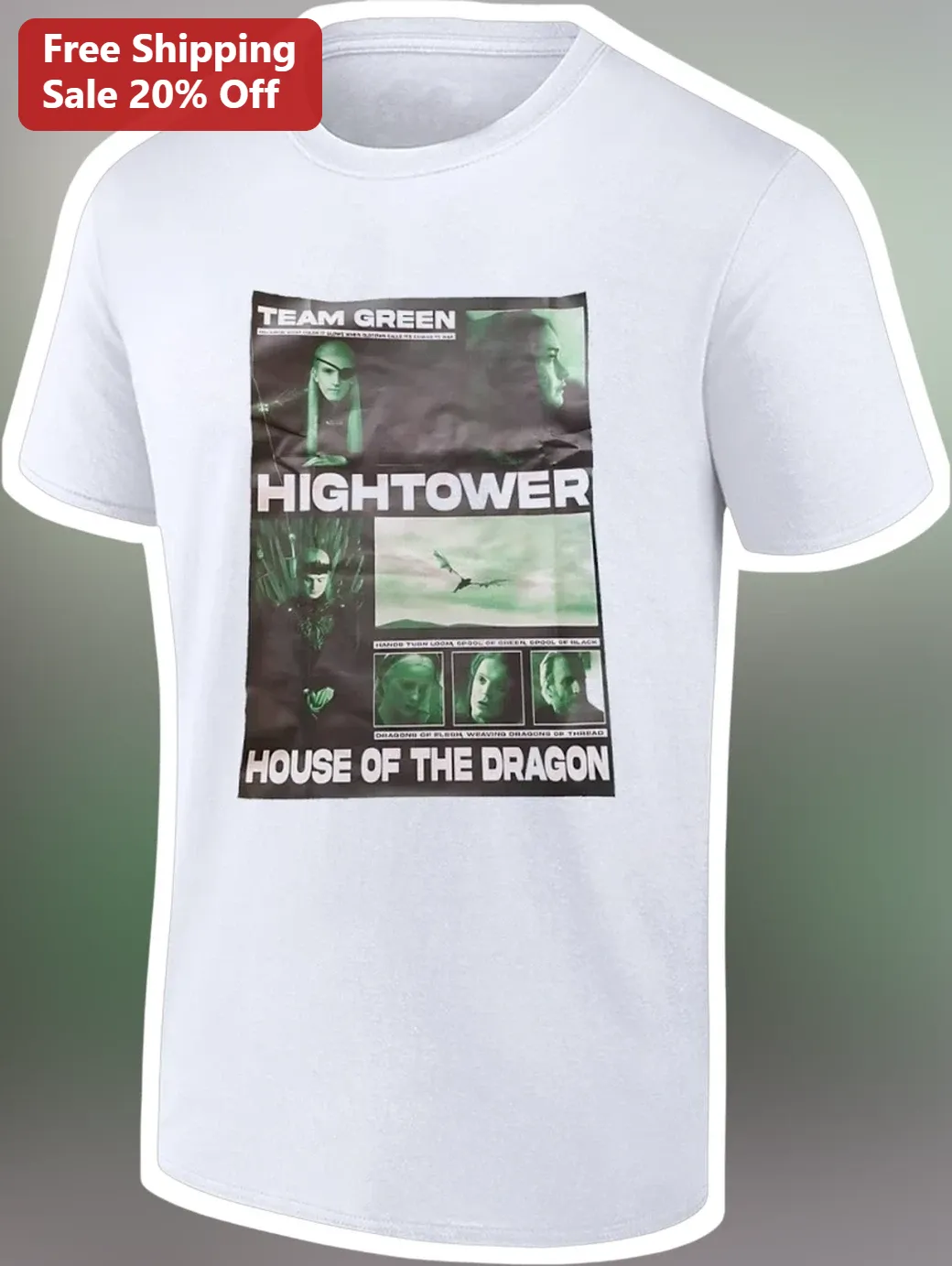 Team Green Hightower House Of The Dragon Tee Daemon Targaryen Fan Shirt