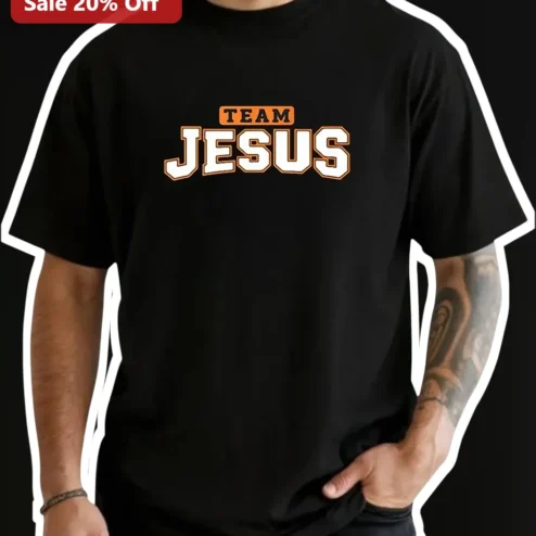 Team Jesus Tee Christian Faith Based Athletic Style Shirt for Men Women Youth Ministry