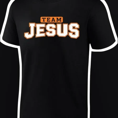 Team Jesus Tee Christian Faith Varsity Style Shirt for Church Ministry Groups