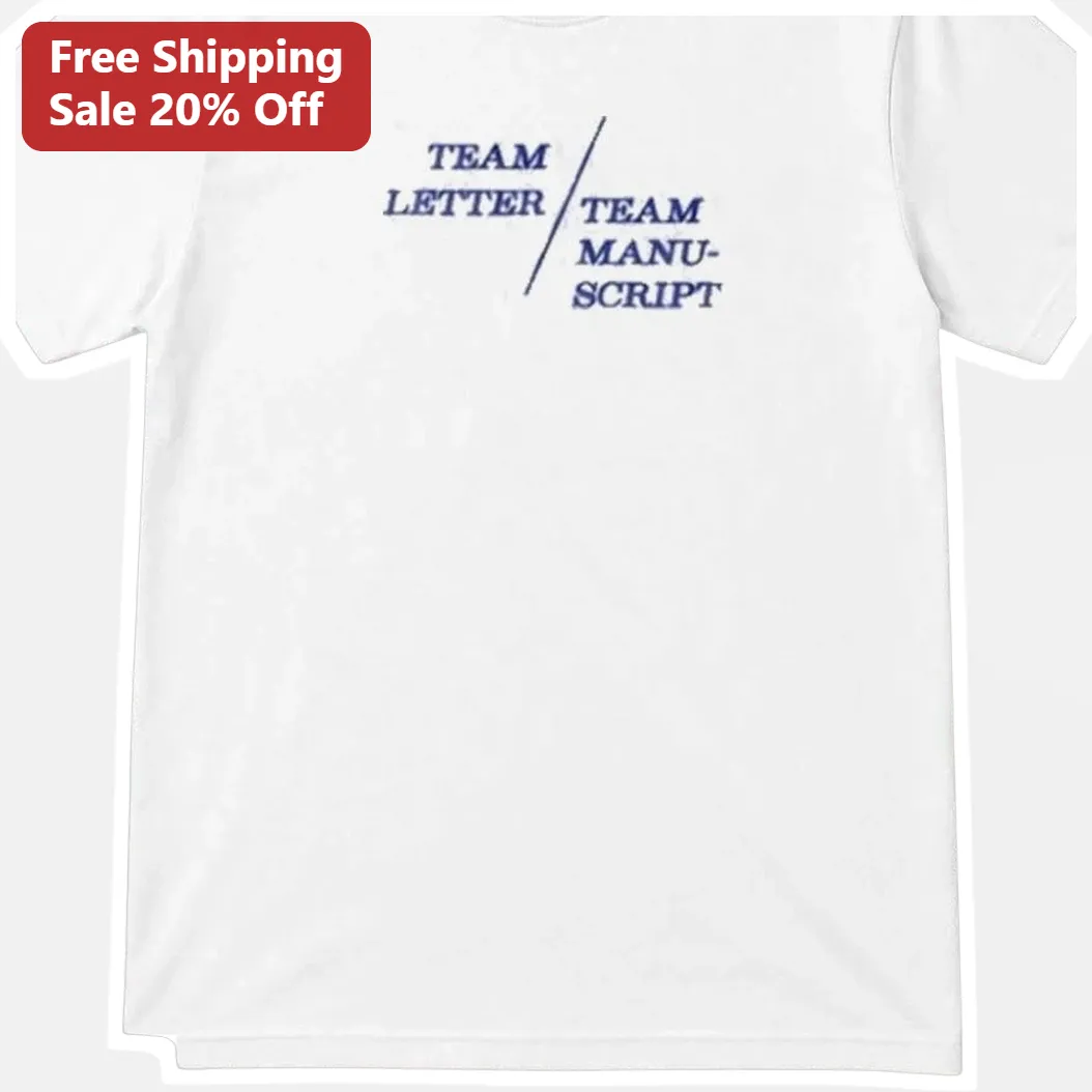 Team Letter Team Manuscript Verity Fan Debate Graphic Tee
