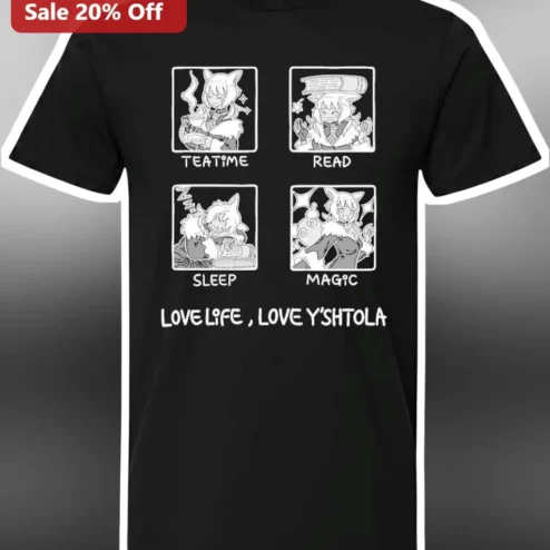 Teatime Read Sleep Magic Love Life Love Y'shtola FFXIV Graphic Tee