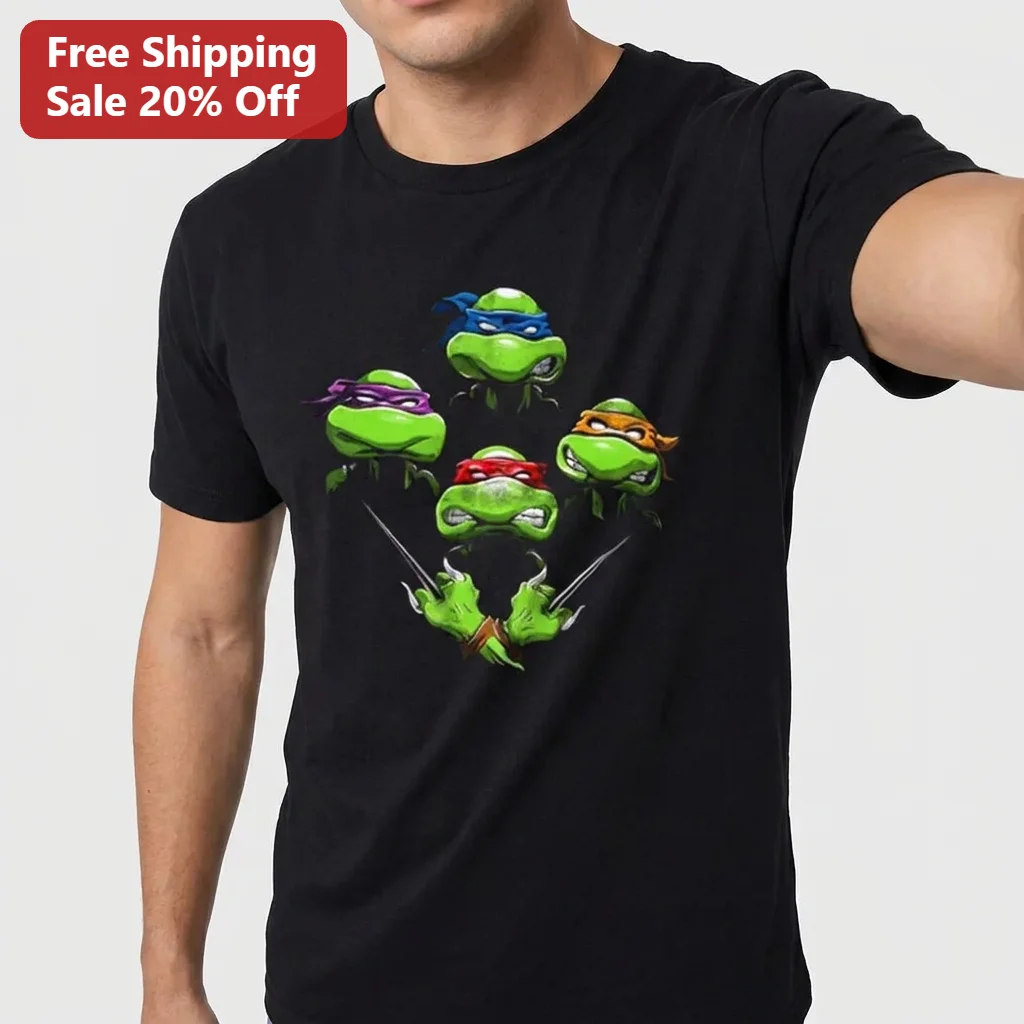 Teenage Mutant Ninja Turtles Retro Graphic Tee, Gritty 90s Cartoon Turtle Warriors Shirt Gift for Comic Book Fans
