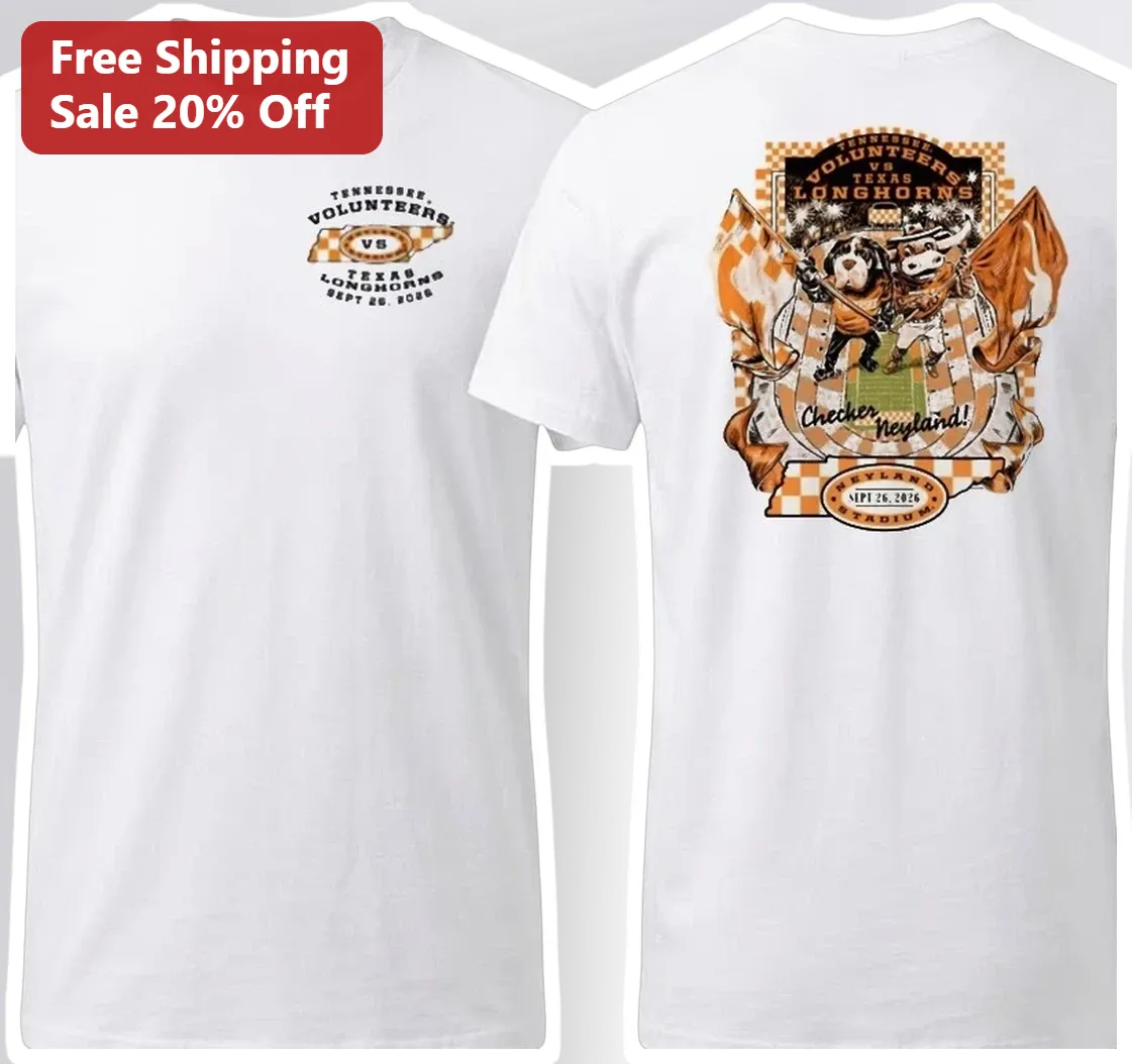 Tennessee Volunteers vs Texas Longhorns Neyland Stadium Tee Vintage College Football Rivalry Shirt