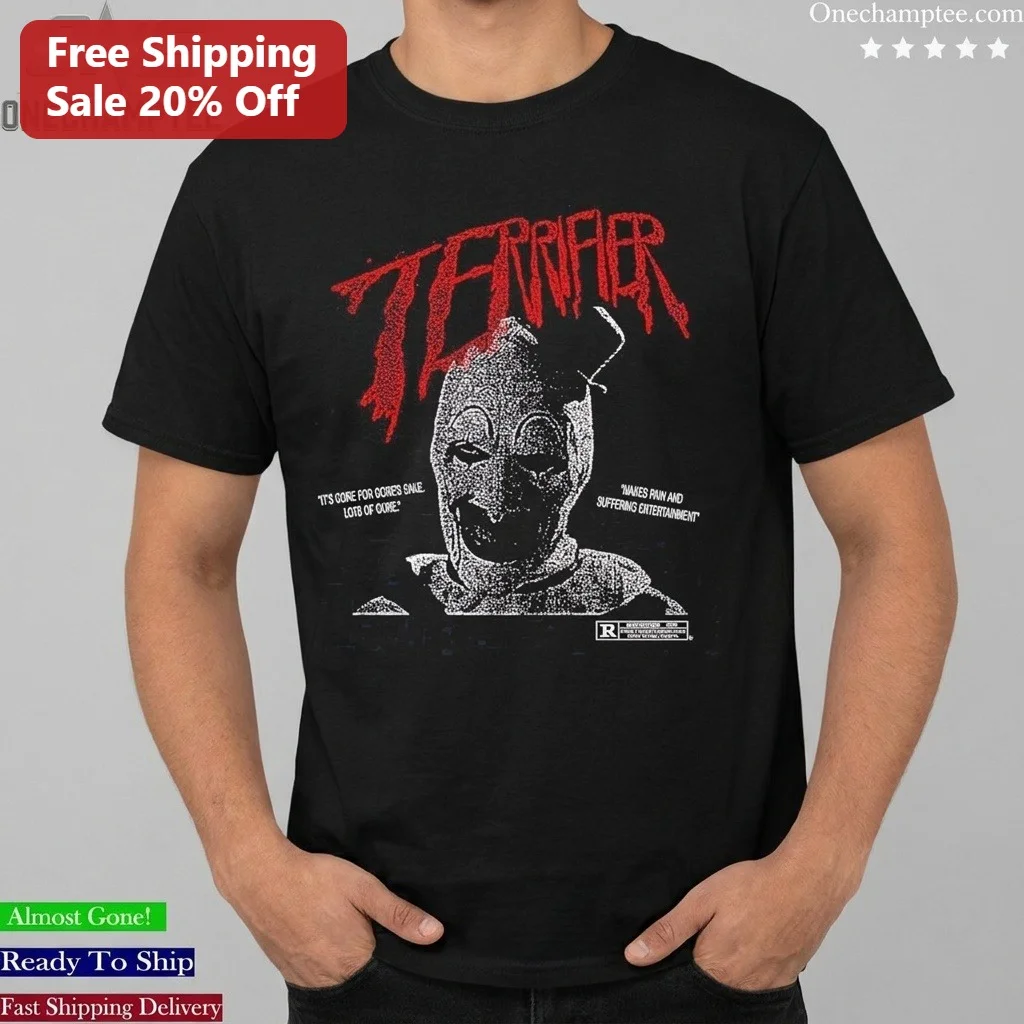 Terrifier Art The Clown Gore For Gore Sake Graphic Tee Horror Movie Merch Gift