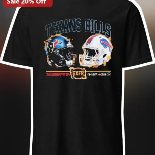 Texans Bills NFL Matchup Graphic Tee Houston Texans Buffalo Bills Game Day Shirt