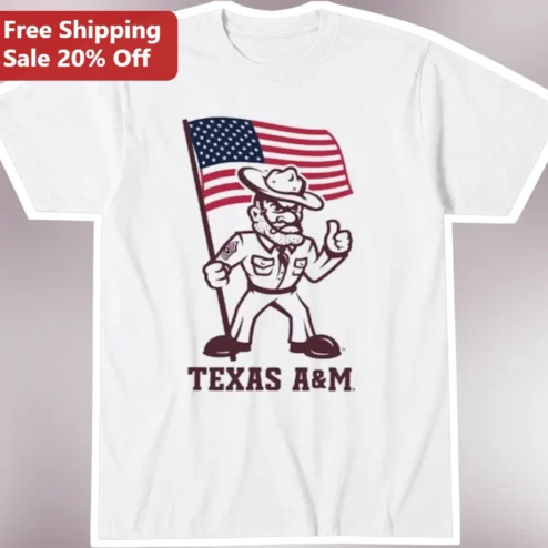 Texas A&M Aggies Reveille Mascot Graphic Tee College Football Fan Gear