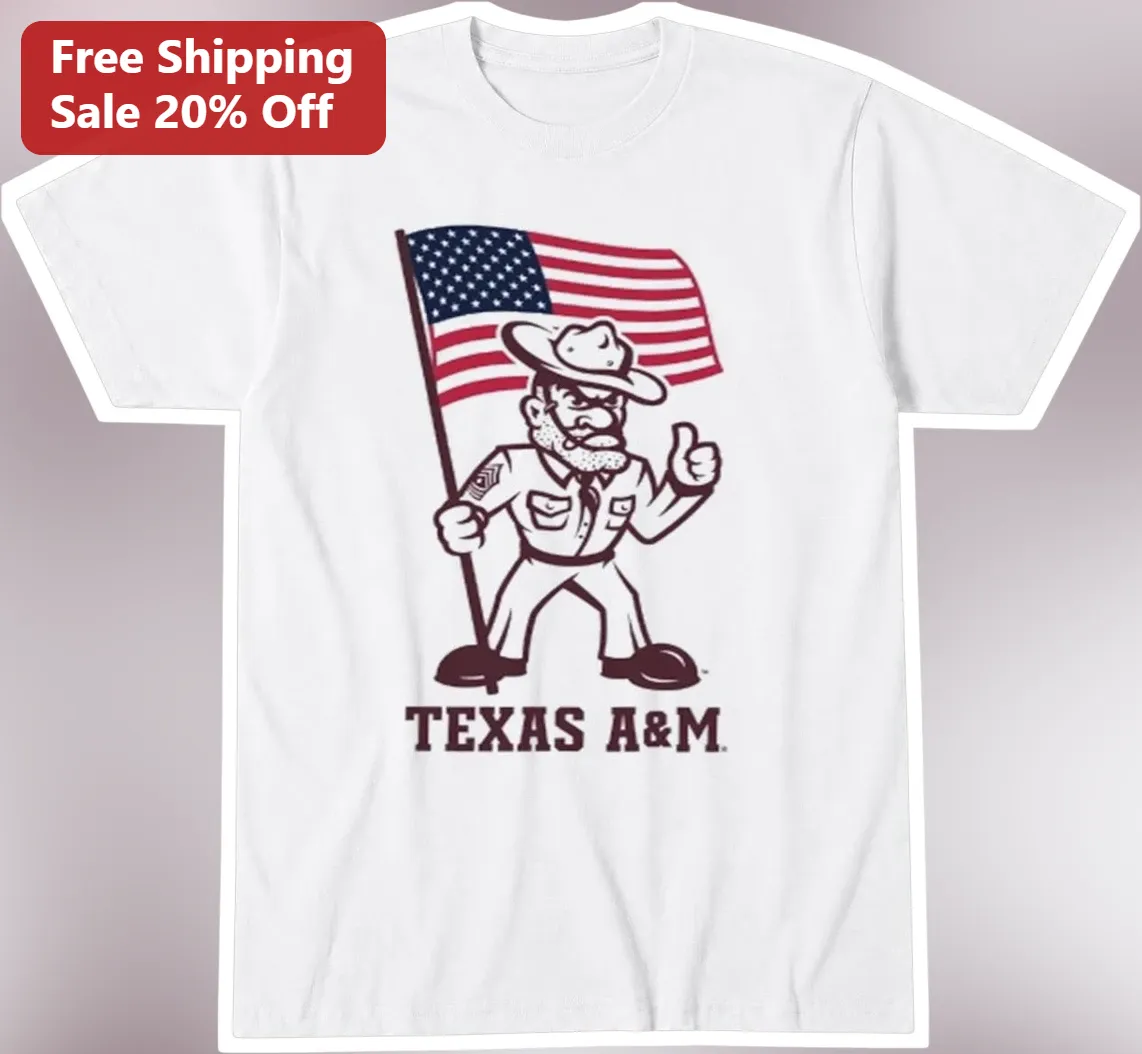 Texas A&M Aggies Reveille Mascot Graphic Tee College Football Fan Gear
